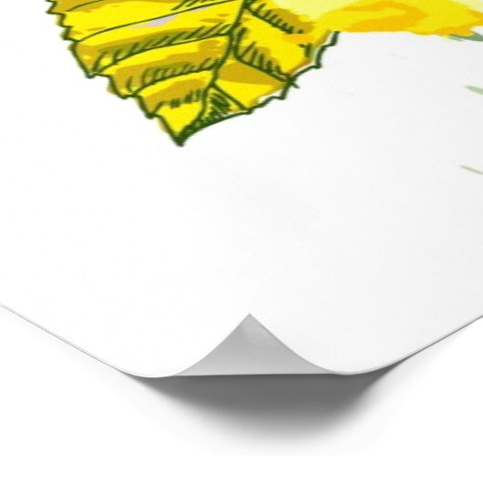 Hibiscus flower - waterverf verf 2 poster (Hoek)