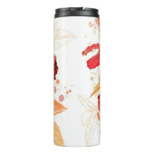 Hibiscus flower - waterverf verf 2 thermosbeker (Achterkant)