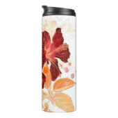 Hibiscus flower - waterverf verf 2 thermosbeker (Geroteerd rechts)