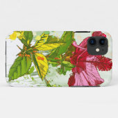 Hibiscus flower - waterverf verf Case-Mate iPhone case (Achterkant (horizontaal))