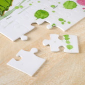 Hibiscus flower - waterverf verf legpuzzel (Zijkant)