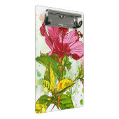 Hibiscus flower - waterverf verf mini klembord (Schuin)