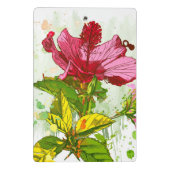 Hibiscus flower - waterverf verf mini klembord (Achterkant)