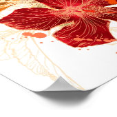Hibiscus flower - waterverf verf poster (Hoek)