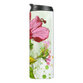 Hibiscus flower - waterverf verf thermosbeker (Geroteerd rechts)
