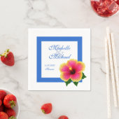 Hibiscus Flower Wedding Event Blauw Servet (Insitu)