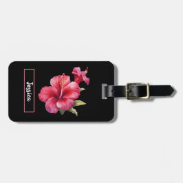 Hibiscus Flowers Bagagelabel