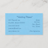 Hibiscus Flowers Blue Batik Visitekaartje (Achterkant)