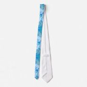 Hibiscus Flowers Blue Stropdas (Achterkant)