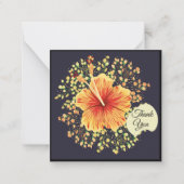 Hibiscus Flowers Dank je wel Notitiekaartje (Voorkant)