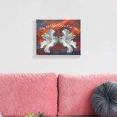 Hibiscus Flowers Dreams komen uit waar Inspirerend Canvas Afdruk (Insitu (Woonkamer))