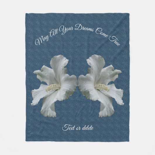 Hibiscus Flowers Dreams komen uit waar Inspirerend Fleece Deken (Voorkant)
