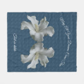 Hibiscus Flowers Dreams komen uit waar Inspirerend Fleece Deken (Voorkant (Horizontaal))