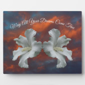 Hibiscus Flowers Dreams komen uit waar Inspirerend Fotoplaat (Voorkant)