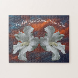 Hibiscus Flowers Dreams komen uit waar Inspirerend Legpuzzel