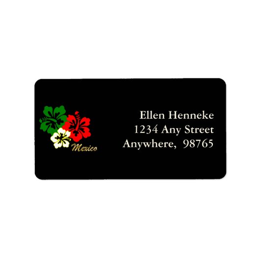 Hibiscus Flowers Etiket (Voorkant)