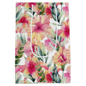 Hibiscus Flowers for 60th Birthday Medium Cadeauzakje (Achterkant)