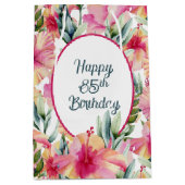 Hibiscus Flowers for 85th Birthday Medium Cadeauzakje (Voorkant)