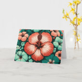 Hibiscus Flowers Kaart (Gele Bloem)