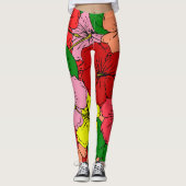 Hibiscus Flowers Leggings (Voorkant)