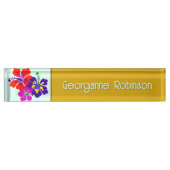 Hibiscus Flowers Name Only Office Desk Naambordje (Voorkant)