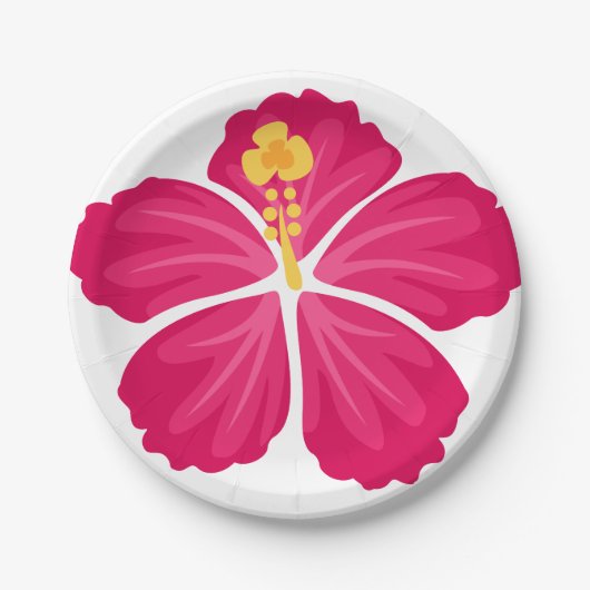 Hibiscus Flowers Papieren Bordje (Voorkant)