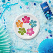 Hibiscus Flowers Papieren Bordje (Feest)