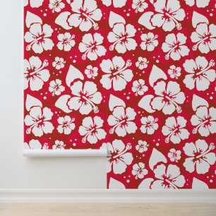 Hibiscus Flowers Pattern Behang