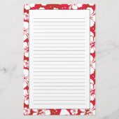 Hibiscus Flowers Pattern Briefpapier (Voorkant)