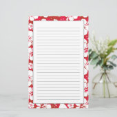 Hibiscus Flowers Pattern Briefpapier (Staand voorkant)