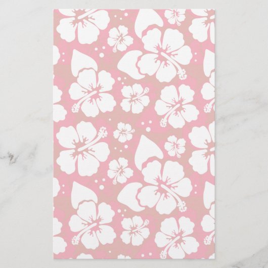 Hibiscus Flowers Pattern Briefpapier (Voorkant)