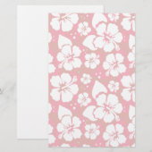 Hibiscus Flowers Pattern Briefpapier (Voorkant / Achterkant)
