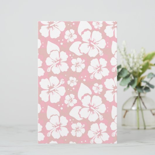 Hibiscus Flowers Pattern Briefpapier (Staand voorkant)