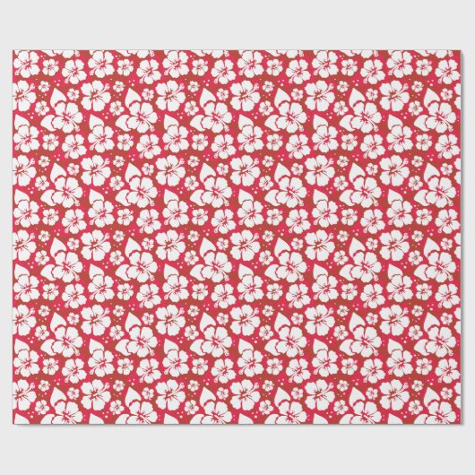 Hibiscus Flowers Pattern Cadeaupapier (Vlak)