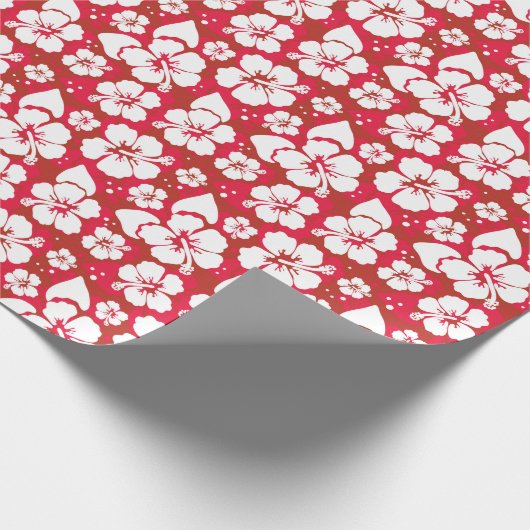 Hibiscus Flowers Pattern Cadeaupapier (Hoek)