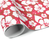 Hibiscus Flowers Pattern Cadeaupapier (Rol Hoek)