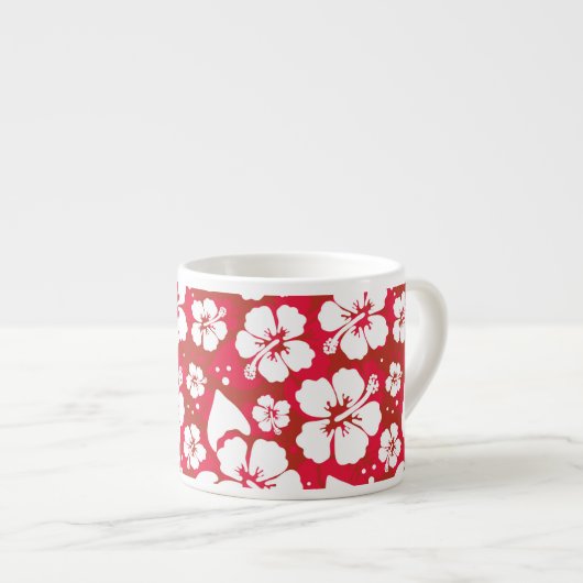 Hibiscus Flowers Pattern Espresso Kop (Voorkant rechts)