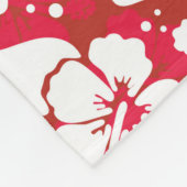 Hibiscus Flowers Pattern Fleece Deken (Hoek)