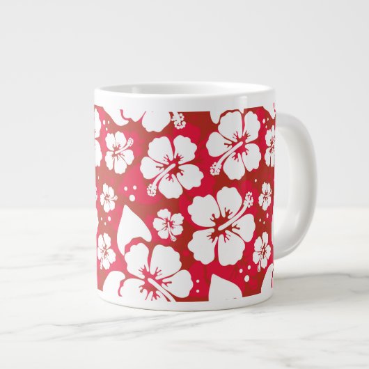 Hibiscus Flowers Pattern Grote Koffiekop (Voorkant rechts)