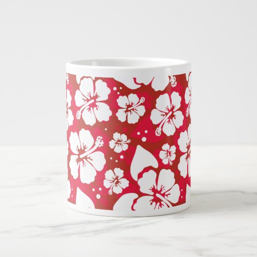 Hibiscus Flowers Pattern Grote Koffiekop (Voorkant)