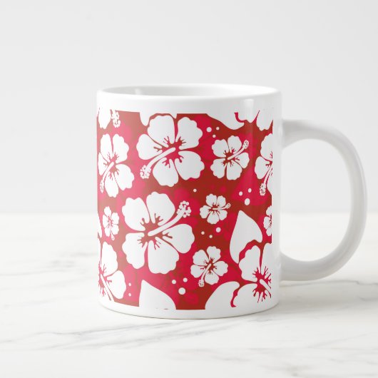 Hibiscus Flowers Pattern Grote Koffiekop (Rechts)