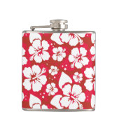 Hibiscus Flowers Pattern Heupfles (Voorkant)