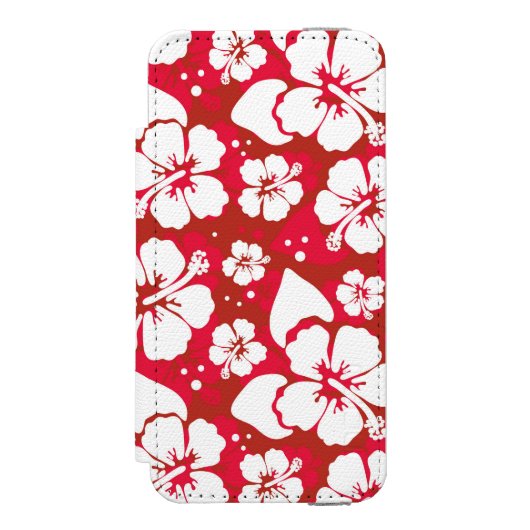 Hibiscus Flowers Pattern Incipio iPhone Portemonnee Hoesje (Voorkant Agenda)