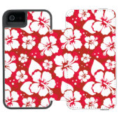 Hibiscus Flowers Pattern Incipio iPhone Portemonnee Hoesje (Agenda Open)