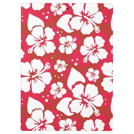 Hibiscus Flowers Pattern Klembord (Achterkant)