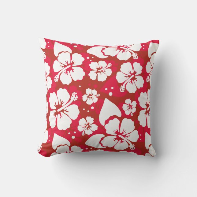 Hibiscus Flowers Pattern Kussen (Voorkant)