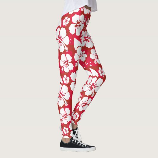 Hibiscus Flowers Pattern Leggings (Rechts)