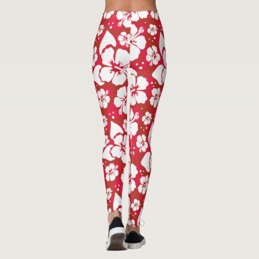 Hibiscus Flowers Pattern Leggings (Achterkant)