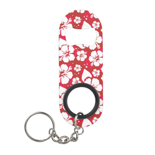 Hibiscus Flowers Pattern Mini Flessenopener (Voorkant)