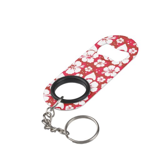 Hibiscus Flowers Pattern Mini Flessenopener (Achterkant Gekanteld)